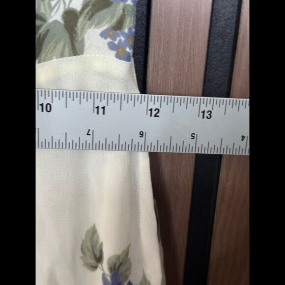 Reformation Dress 2 / XS Womens White Midi / Maxi Babydoll Button Sheer Floral - Picture 5 of 8